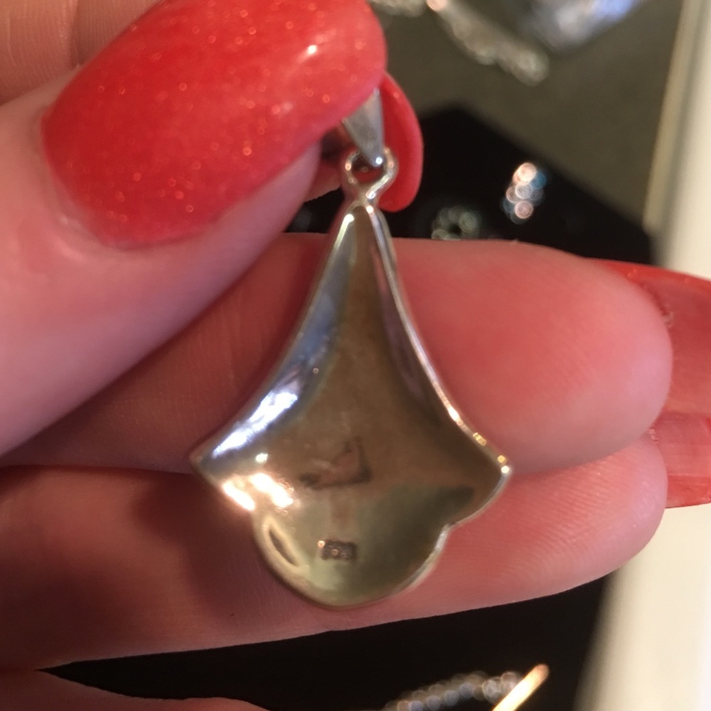 Vintage Solid Sterling Silver Pendant 925 - image 2